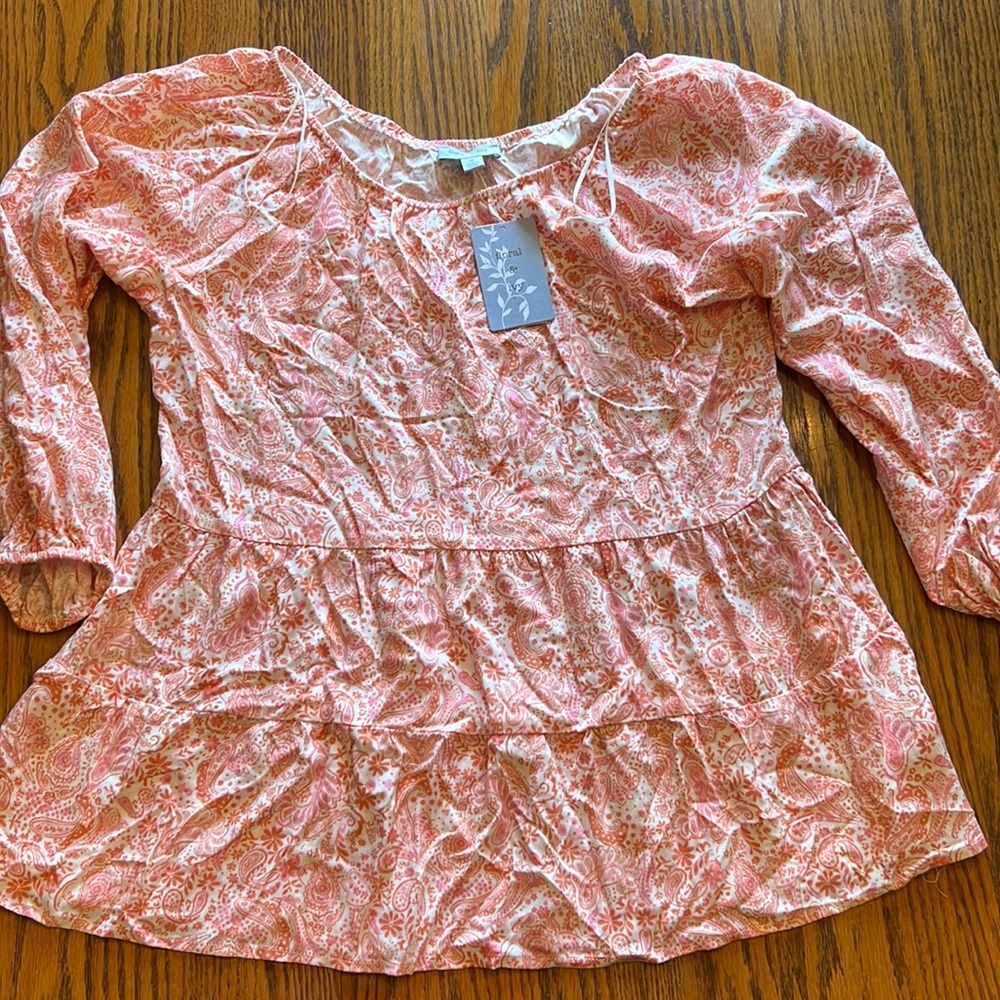 Floral  & Ivy off the shoulder blouse